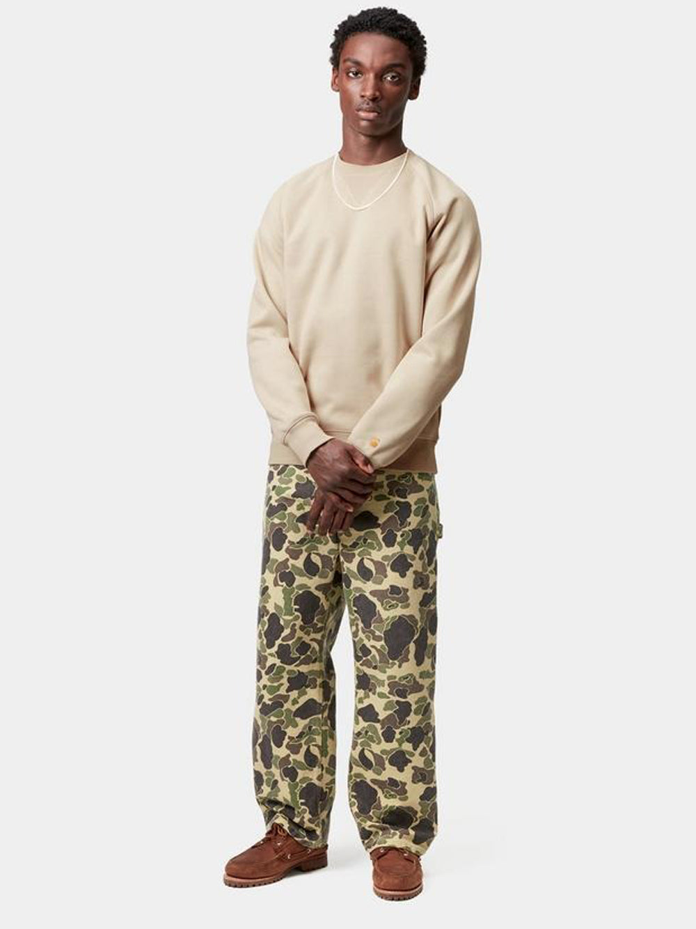 felpa chese uomo beige 