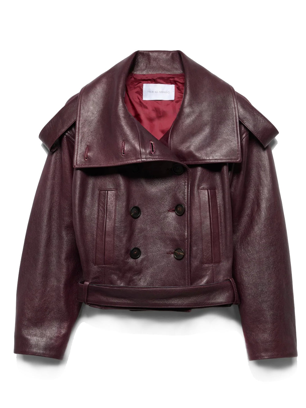 giacca double breasted high neck shortcoat 