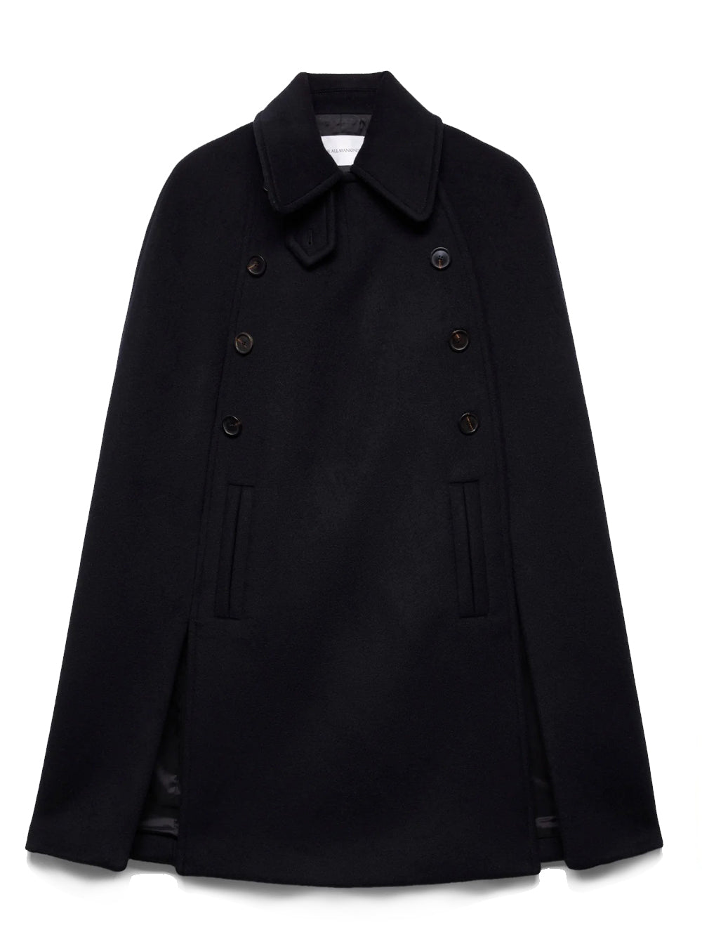 cappotto double breasted cape donna nero 