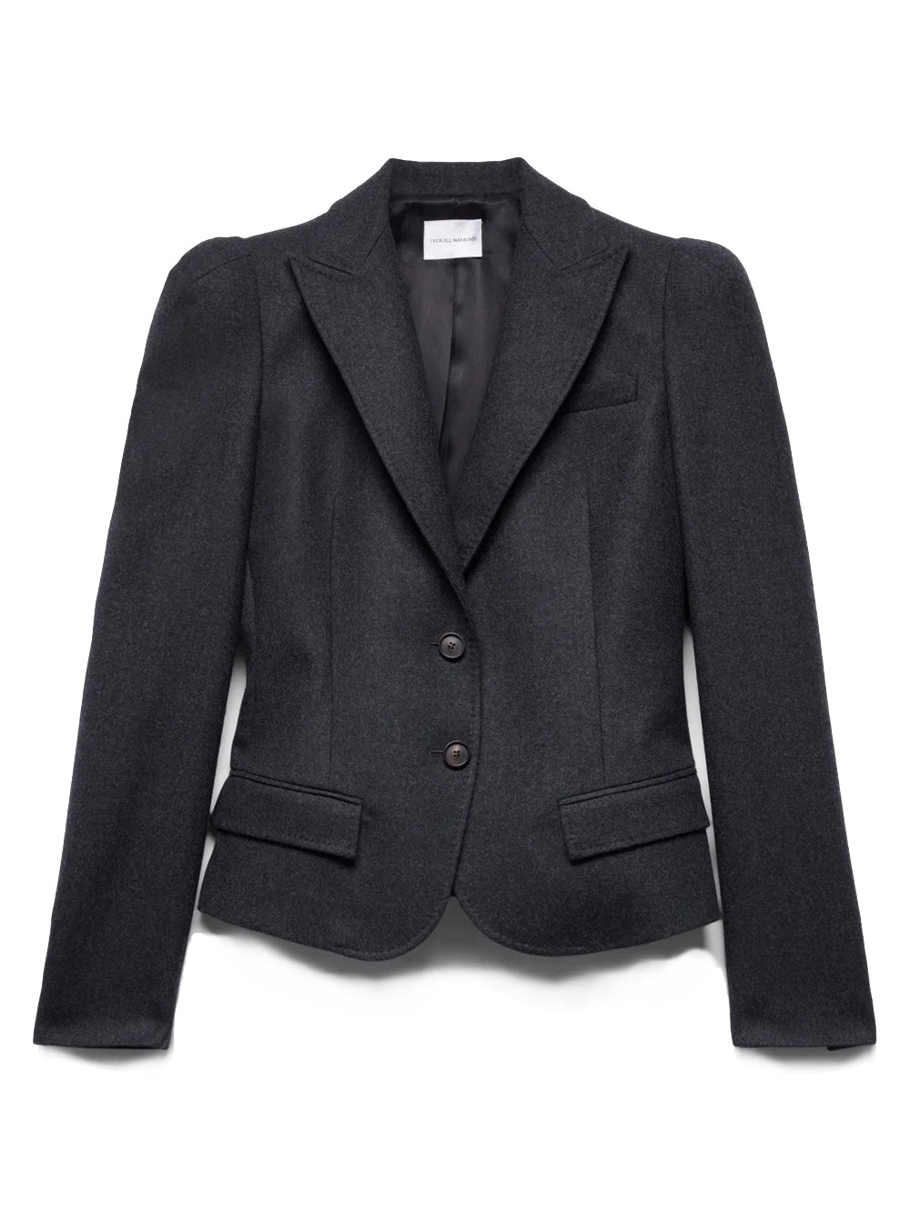 blazer high shoulder donna grigio 