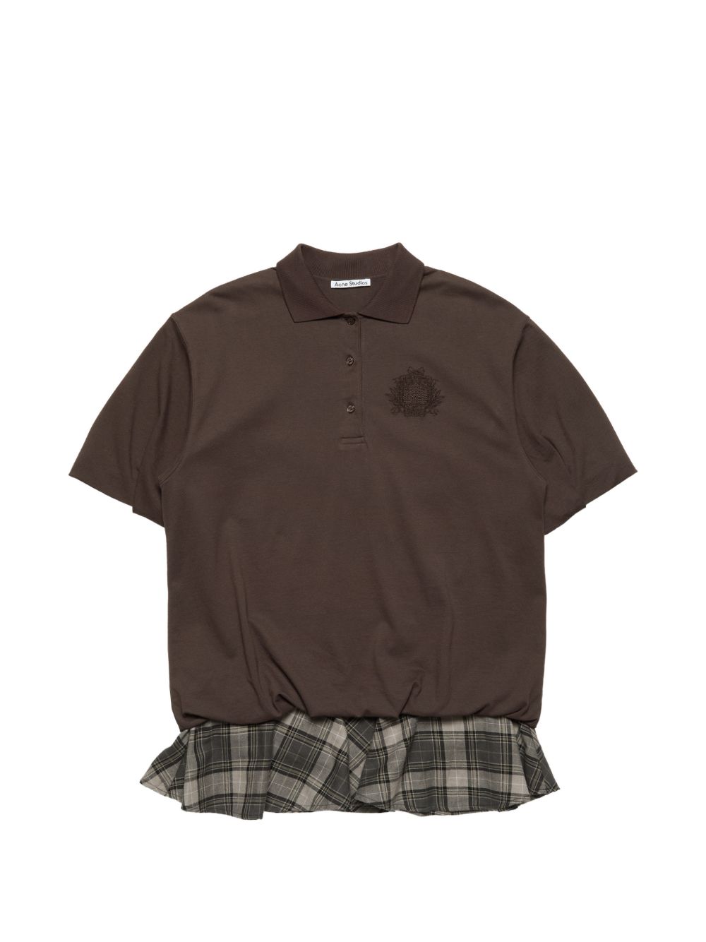 abito t-shirt a strati donna marrone 