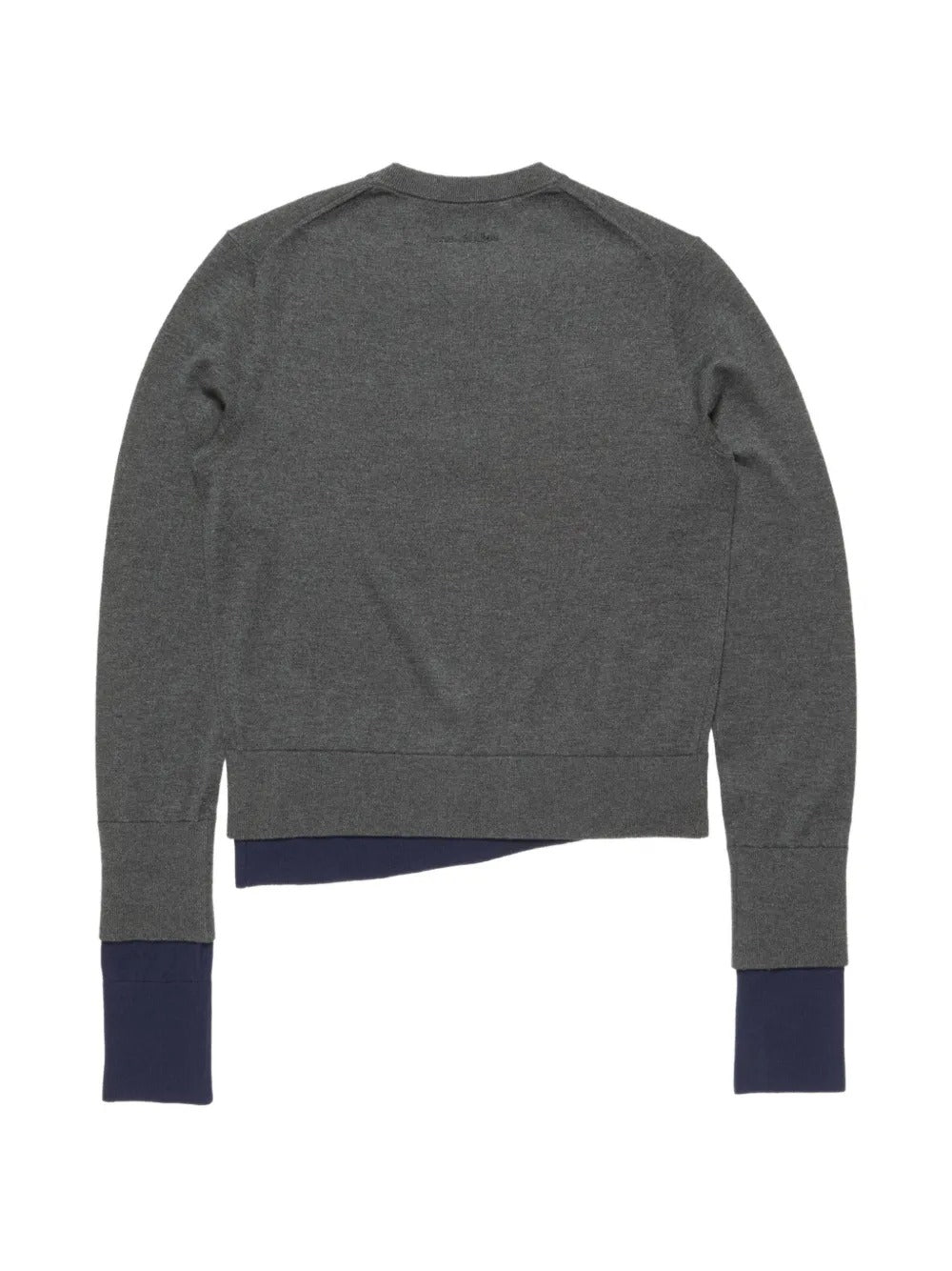 cardigan double layered donna grigio 