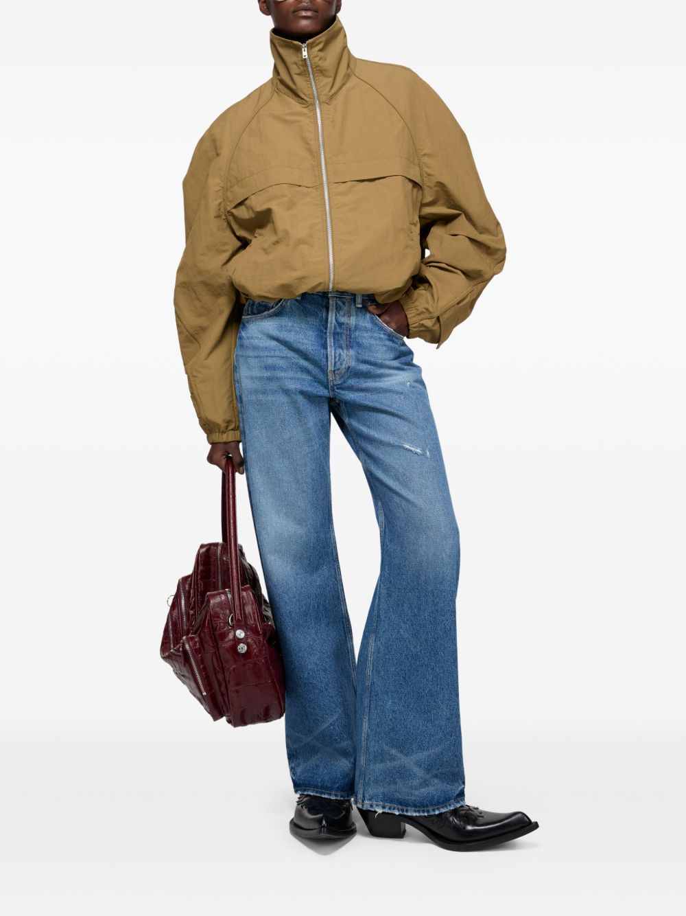 giacca nylon logo donna khaki 