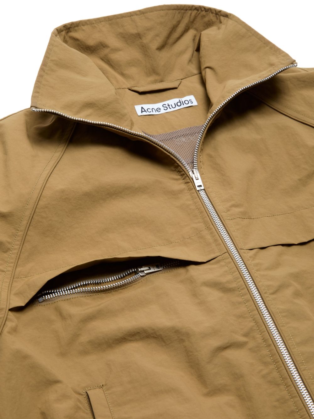 giacca nylon logo donna khaki 