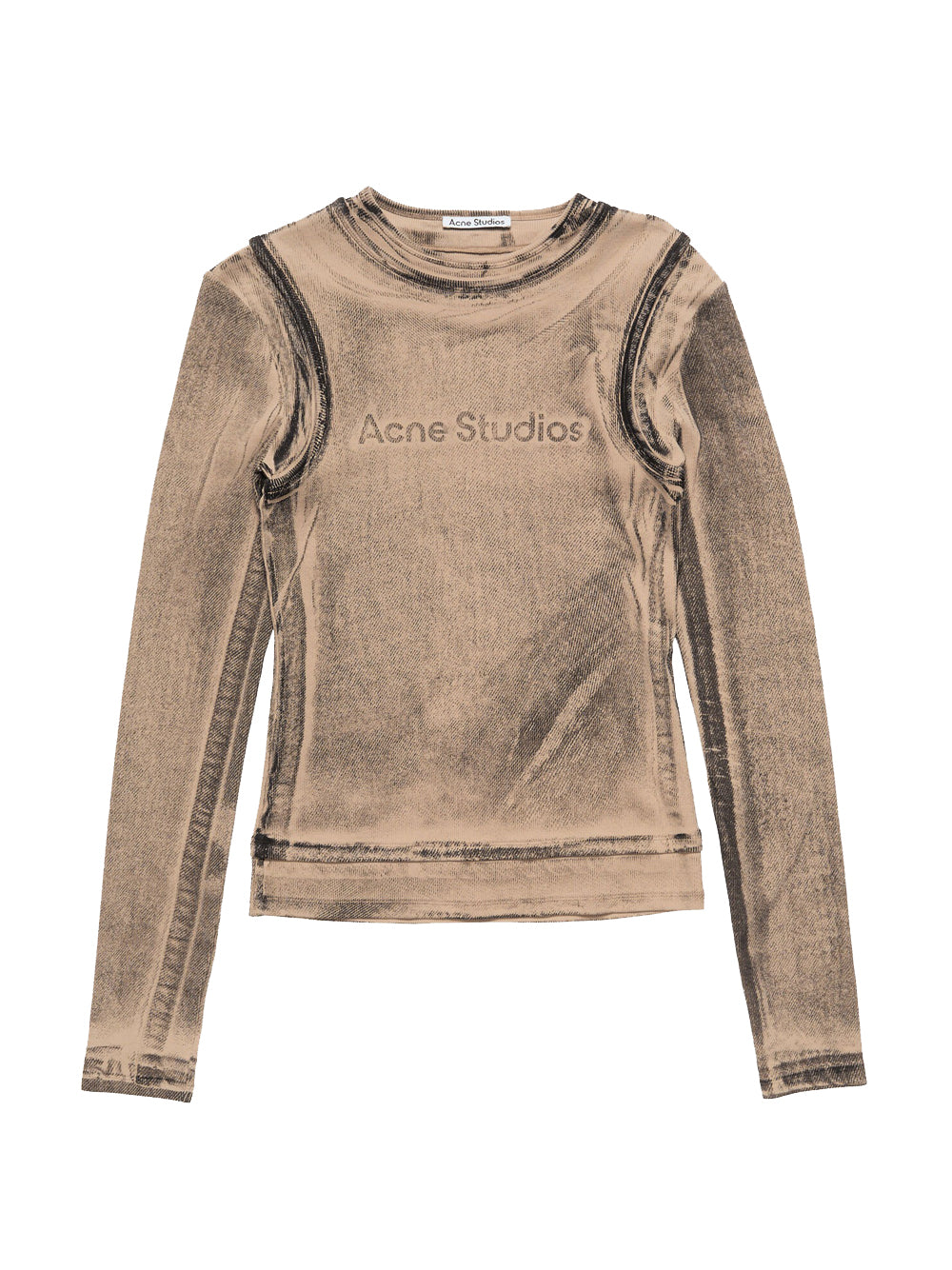 maglia layered print t-shirt donna arancio 