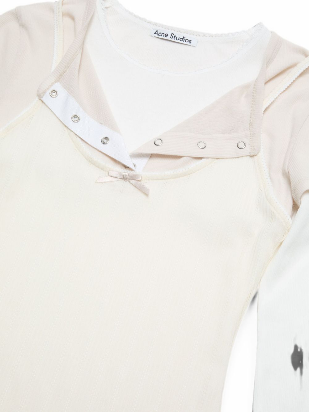 t-shirt layered jersey donna off withe 