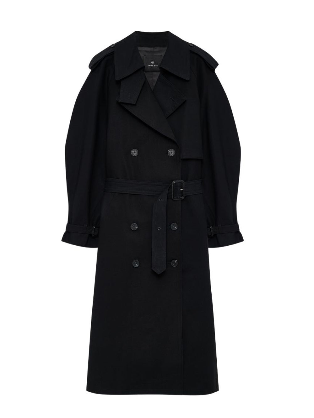 maxi trench pascale donna nero 