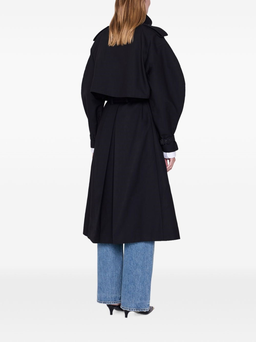 maxi trench pascale donna nero 