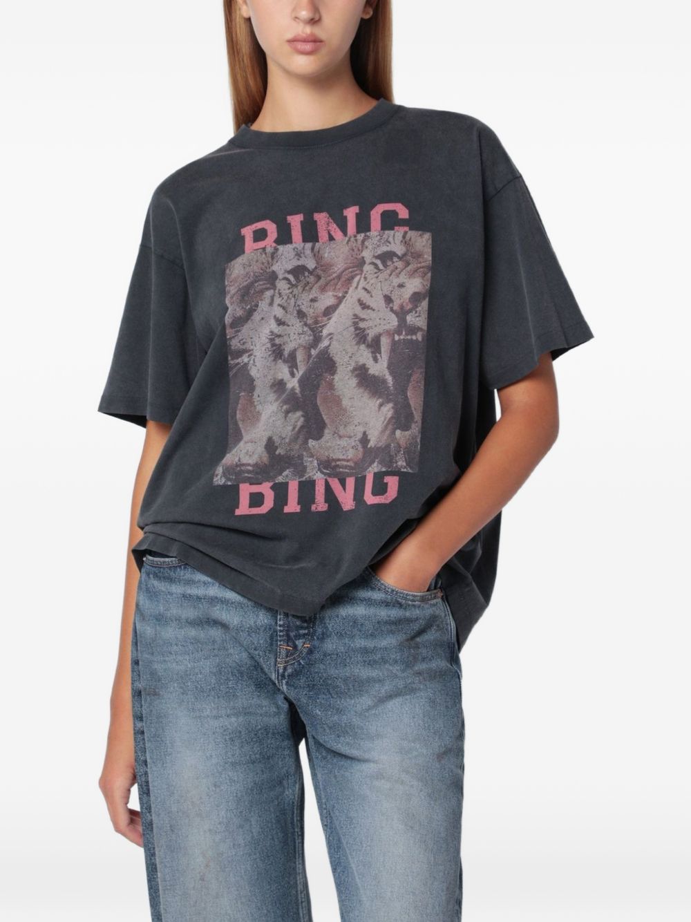 t-shirt cade tiger bing donna nera 