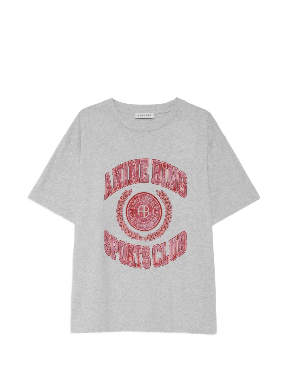 t-shirt cade collegiate donna grigia 
