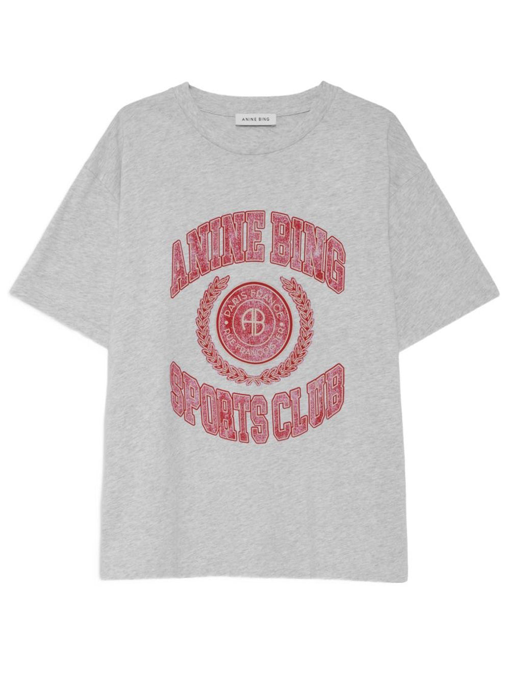 t-shirt cade collegiate donna grigia 
