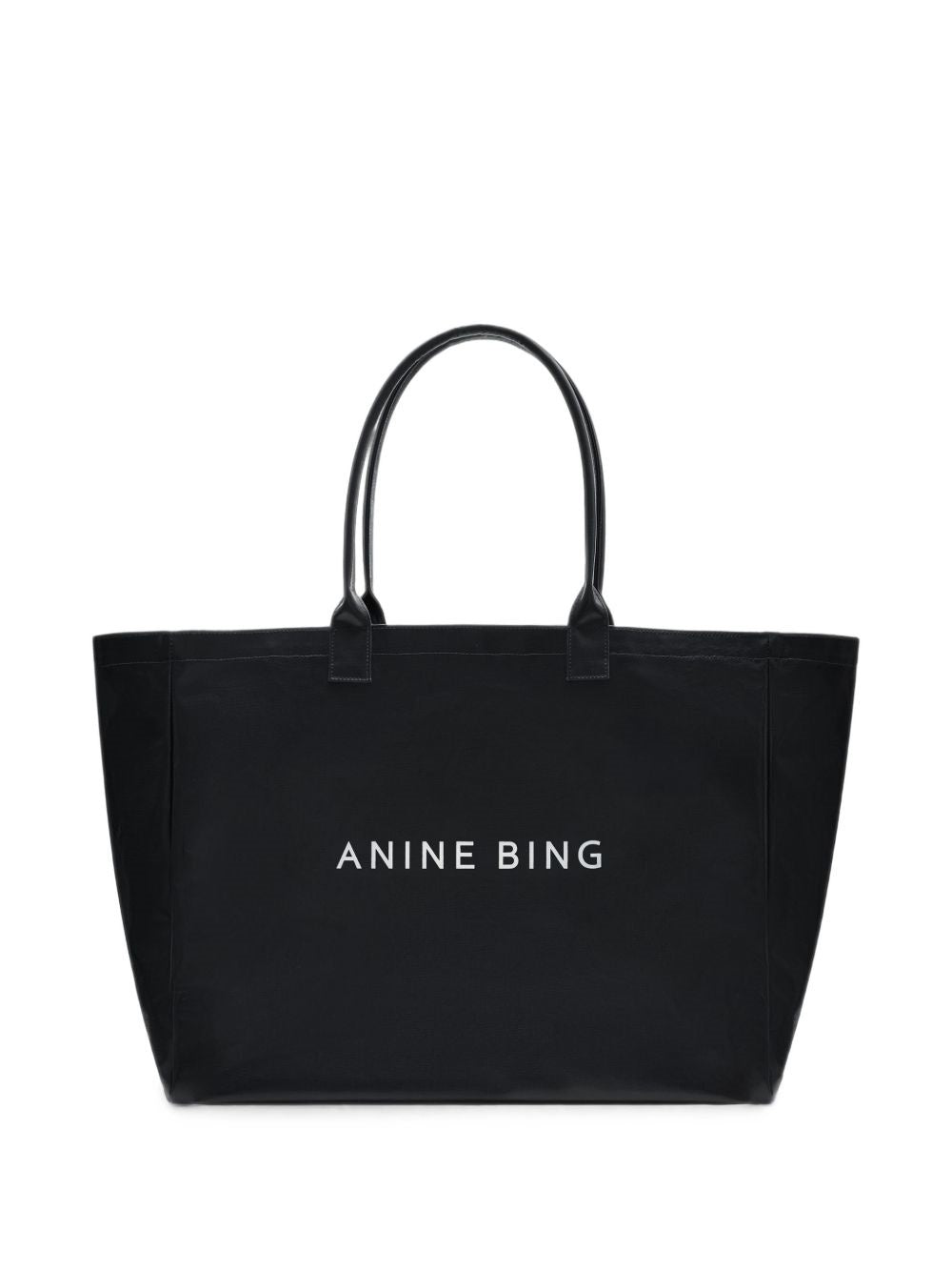 tote bag leo coated canvas donna nera 