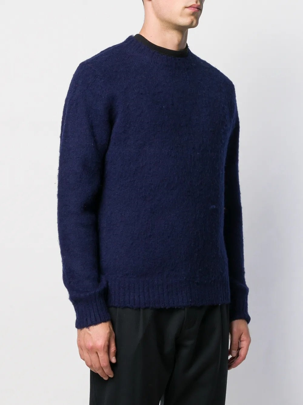 maglione girocollo uomo verde navy 