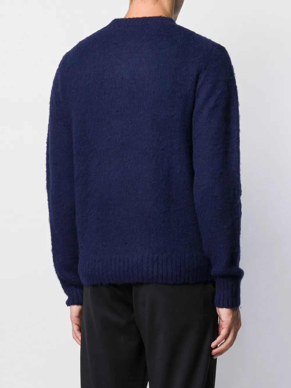 maglione girocollo uomo verde navy 