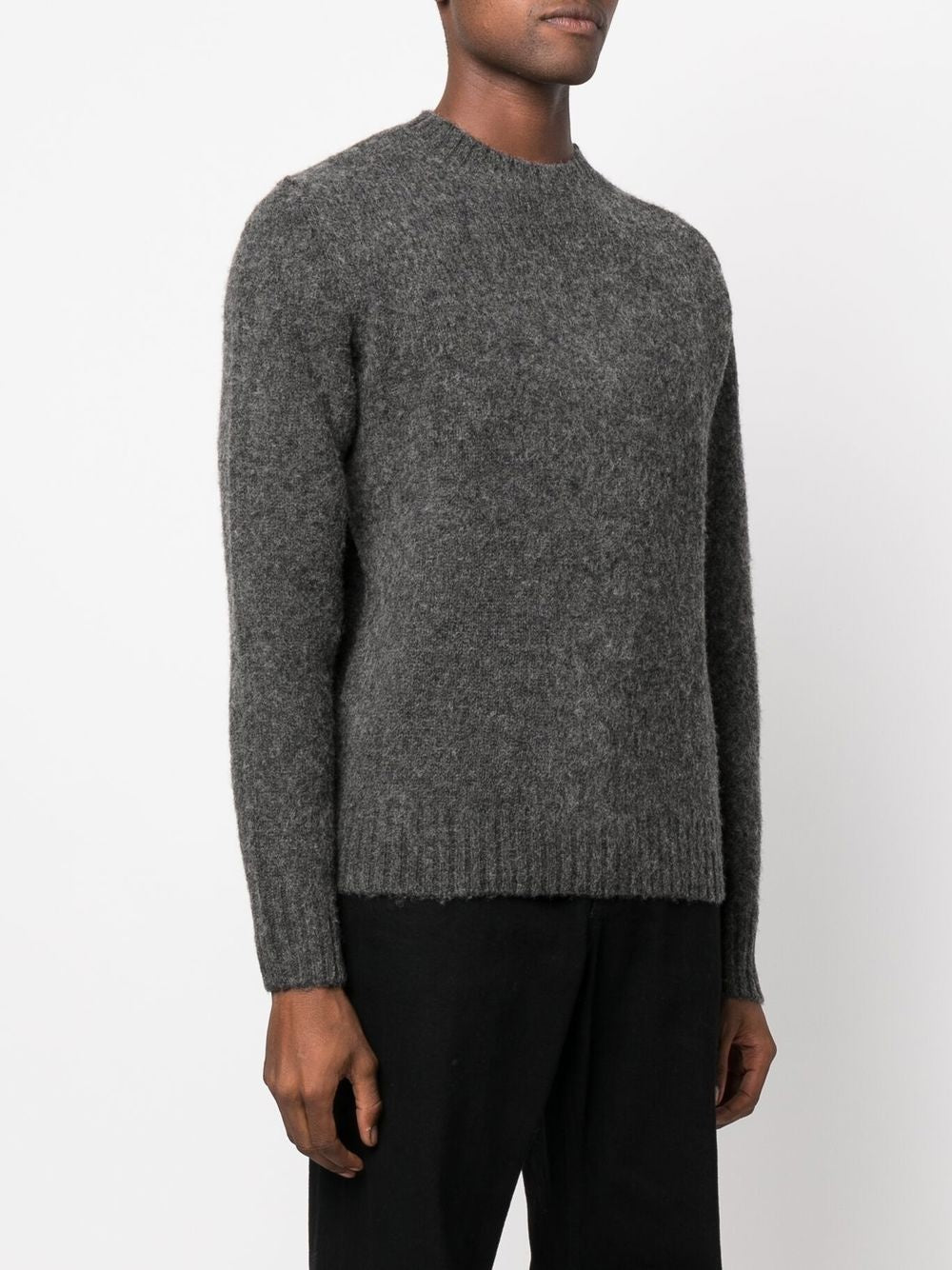maglione girocollo uomo verde grigio 
