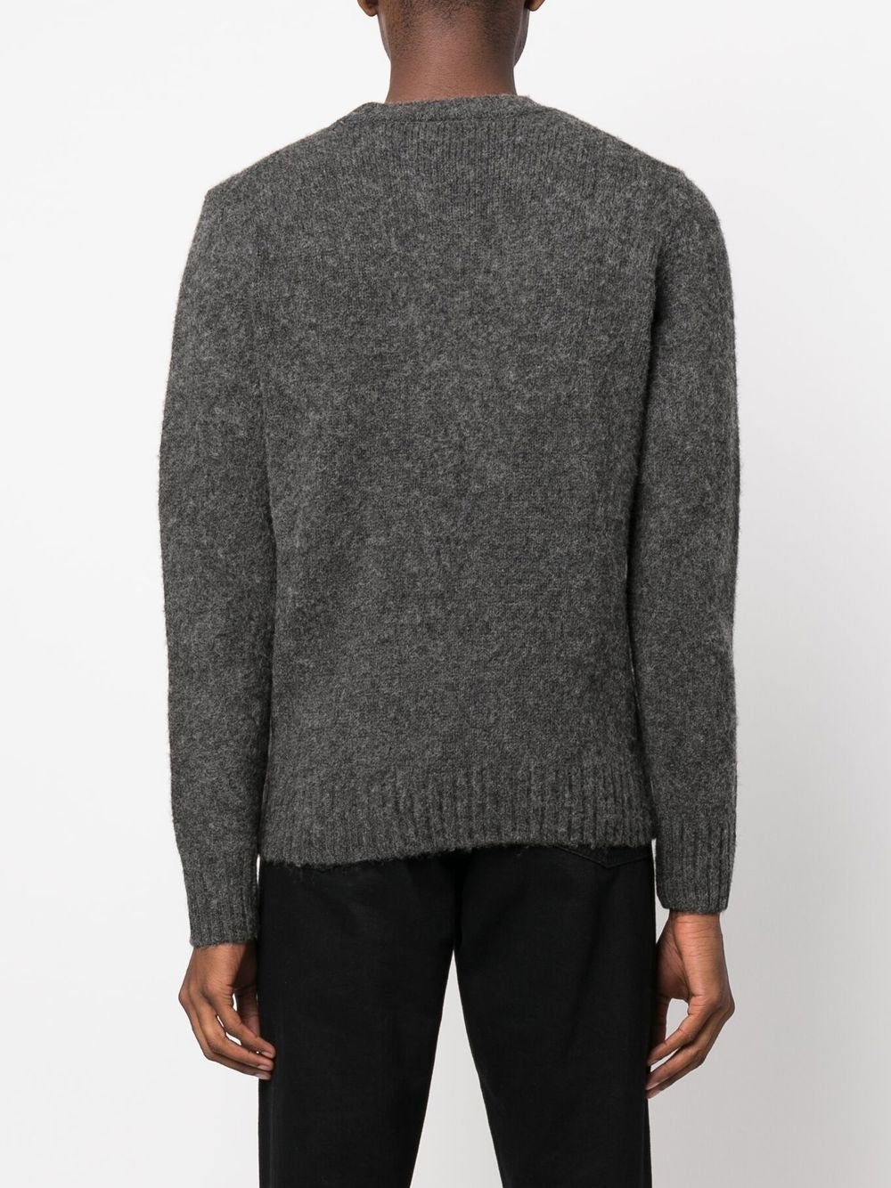 maglione girocollo uomo verde grigio 