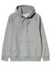 felpa chese hooded uomo grigia