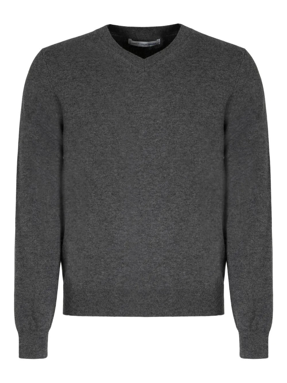 maglione scollo a v uomo grigio 