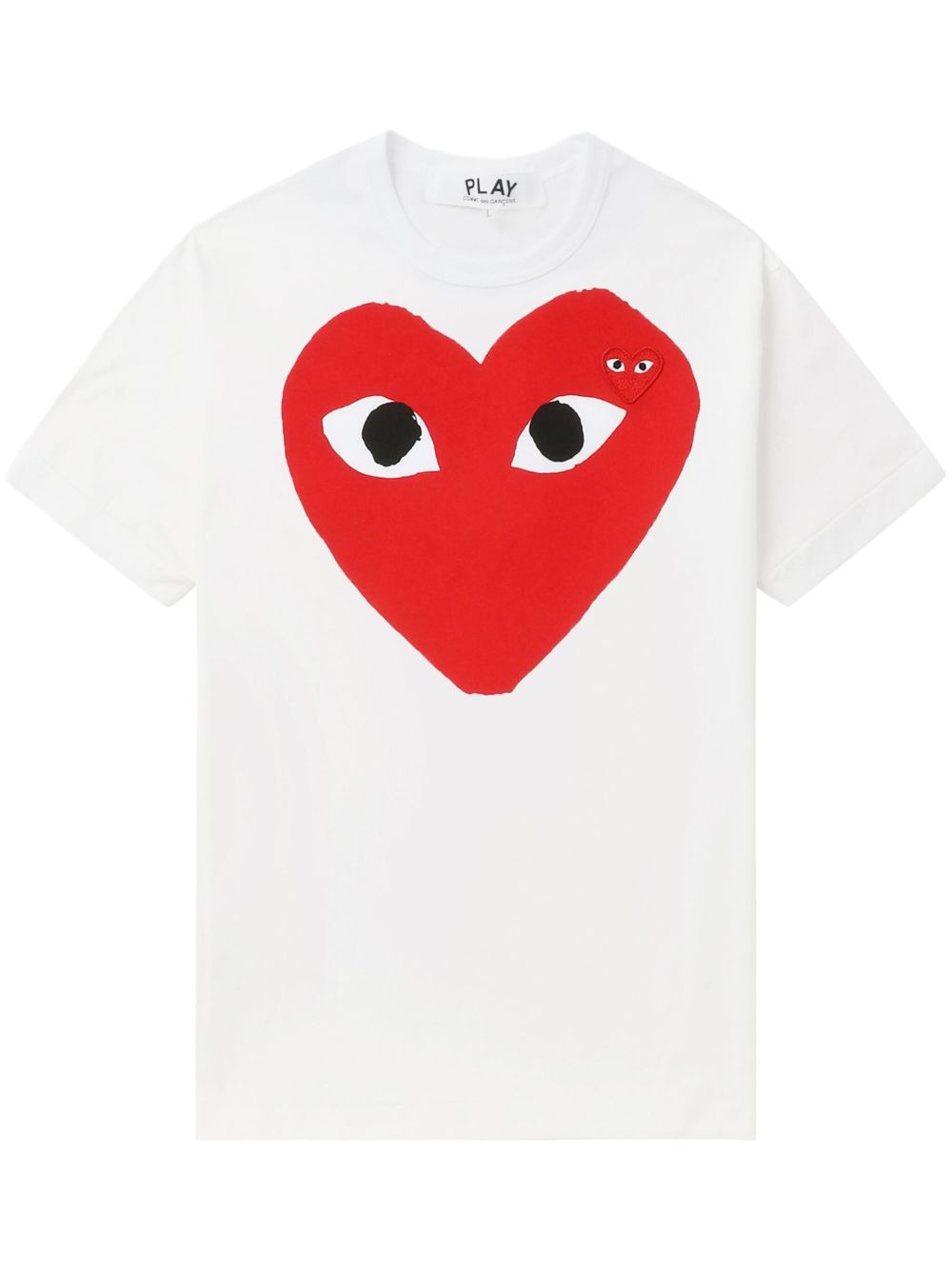 t-shirt red emblem knit unisex bianca 