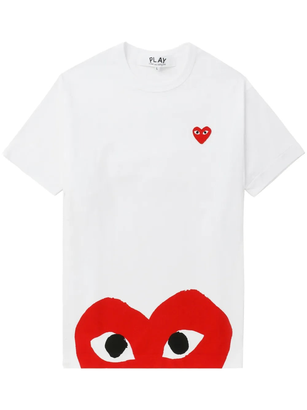 t-shirt red emblem knit unisex bianca 