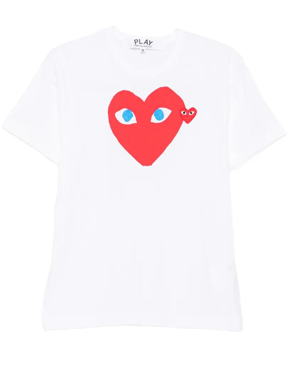 t-shirt red emblem heart unisex bianca 