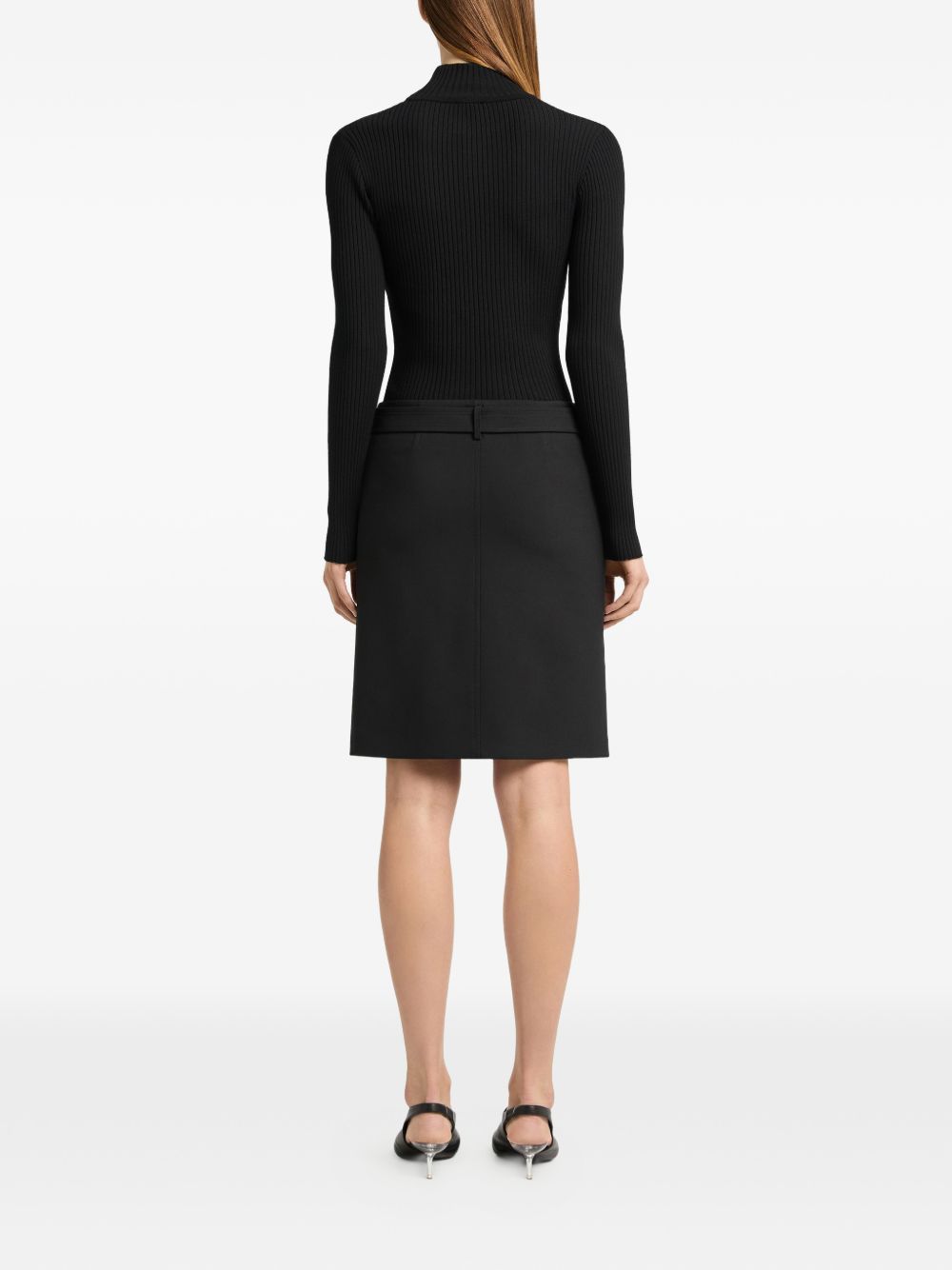 maglia collo alto donna nera 