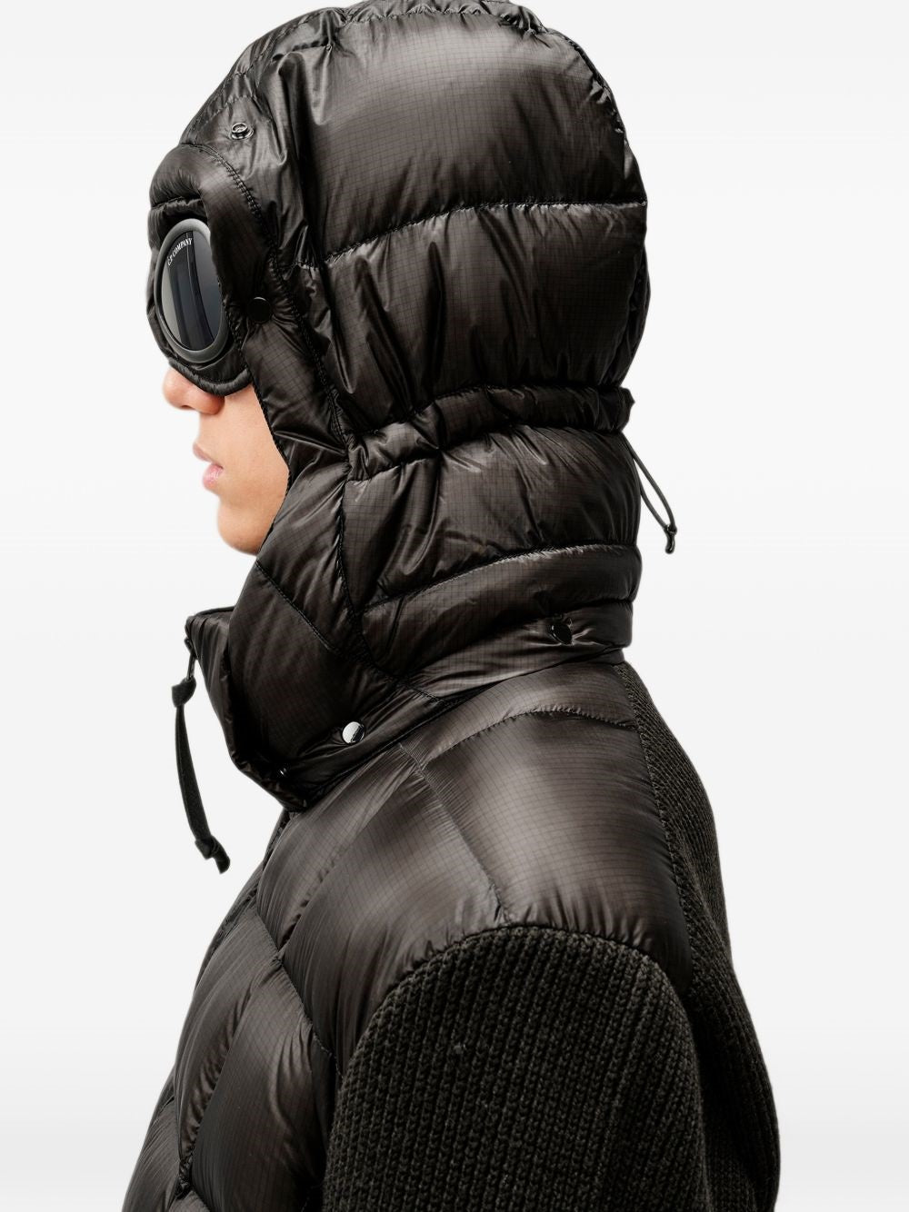 giacca extrafine merino wool mixed goggle uomo nera 