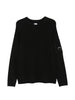 maglione waffle knit cotton lens uomo nero
