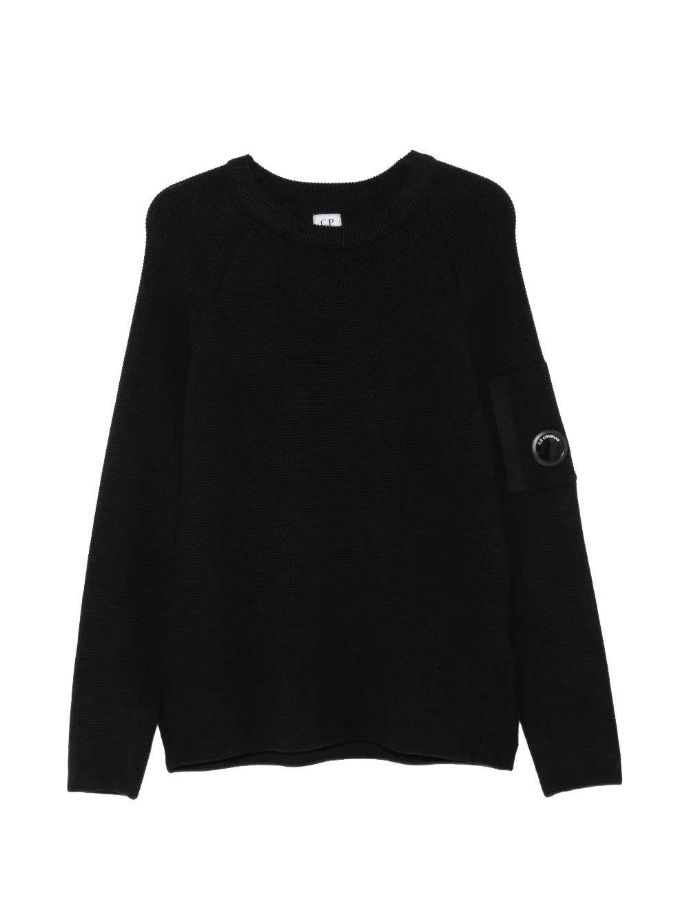maglione waffle knit cotton lens uomo nero 