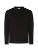 maglione full rib cotton crewneck lens uomo nero