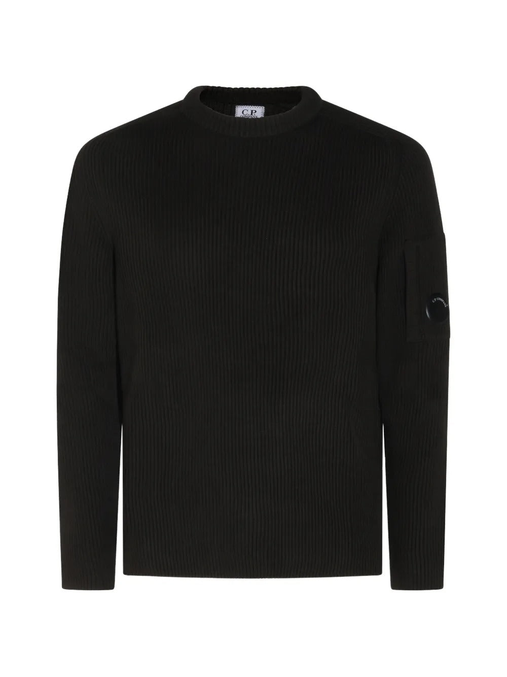 maglione full rib cotton crewneck lens uomo nero 