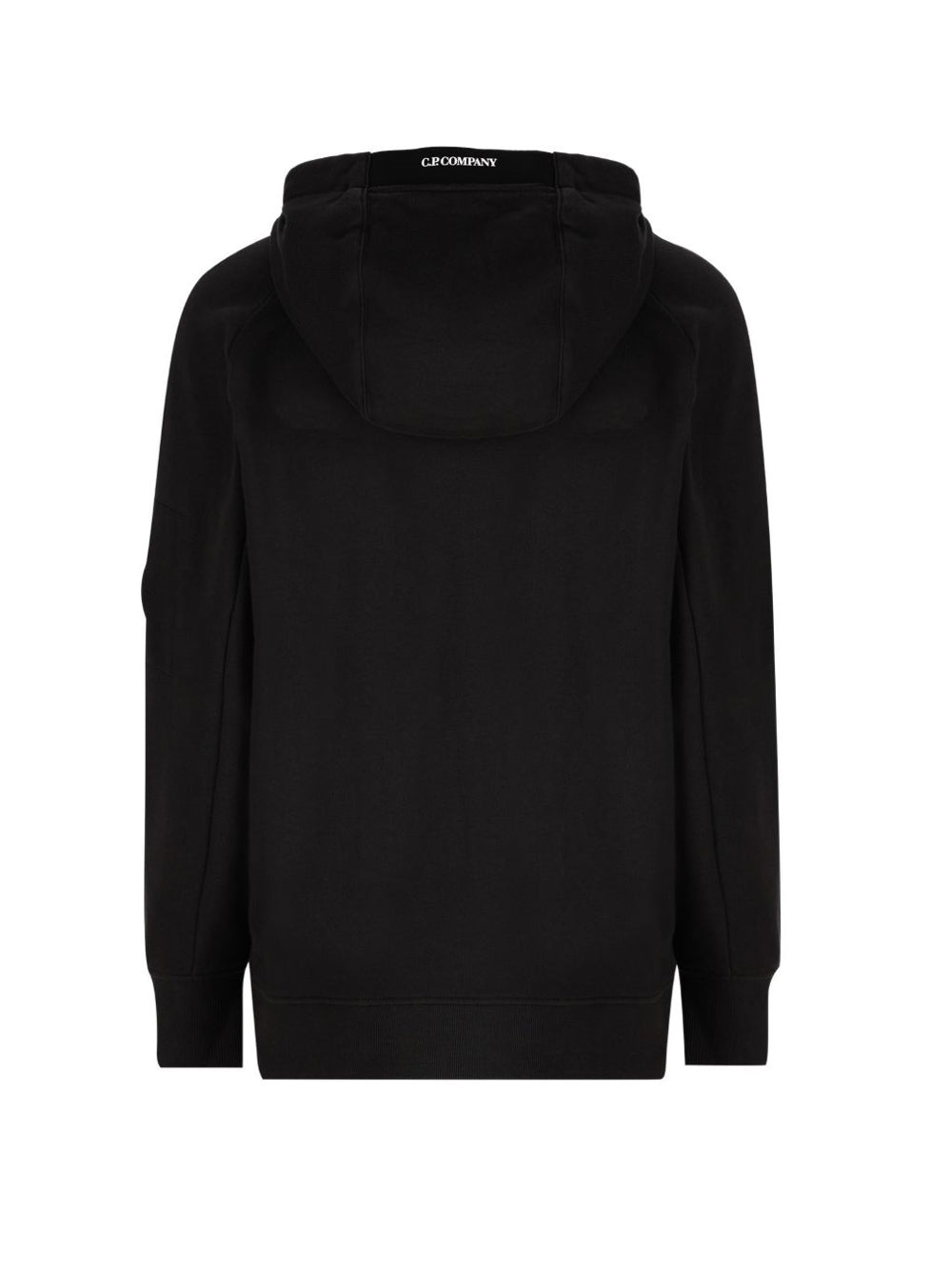 felpa diagonal raided fleece hooded zip lens uomo nera 