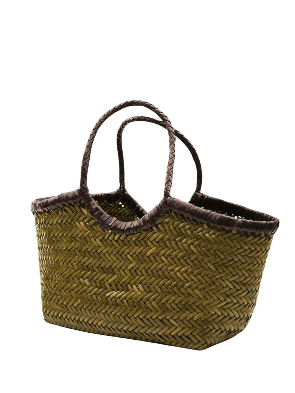 borsa mini nantucket bicolor donna kaki e marrone scuro 