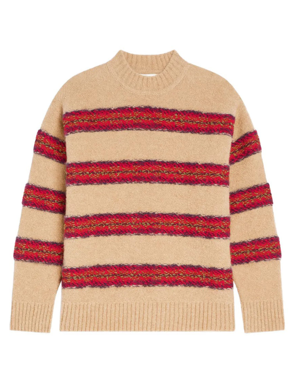 maglione motivo jaquard uomo ecru 