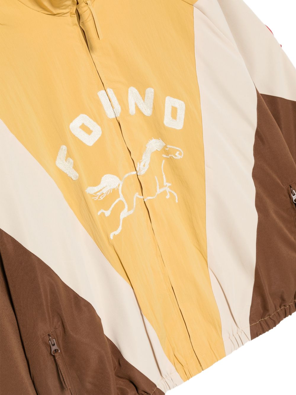 giacca crestlin sport zip uomo gialla, marrone e crema 
