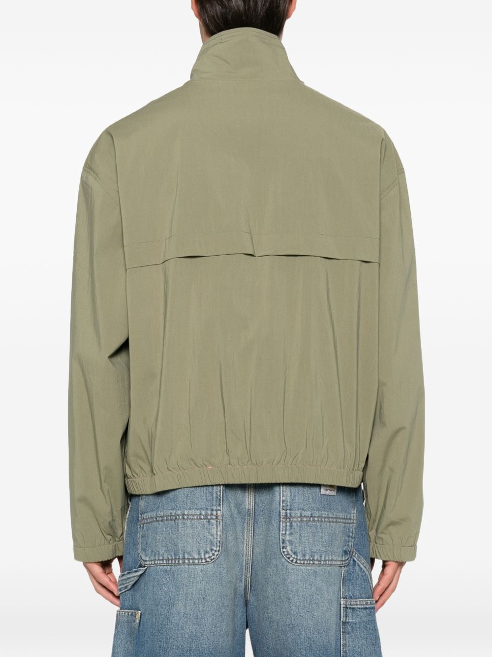 giacca sport windbreaker uomo rosa e verde oliva 