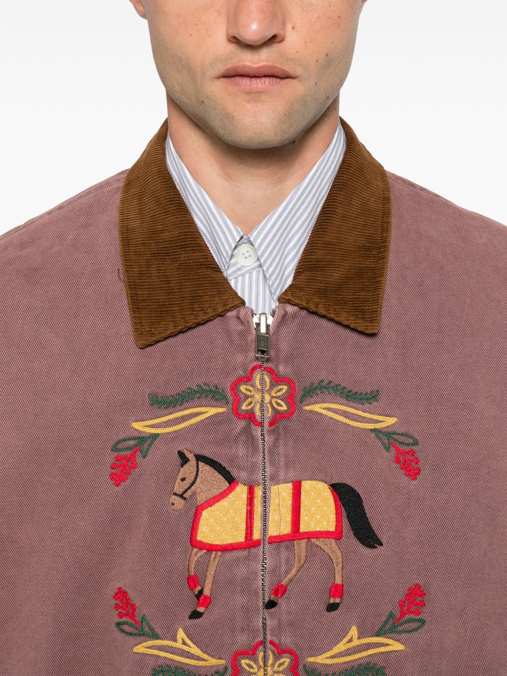 giacca horse crest uomo porpora 