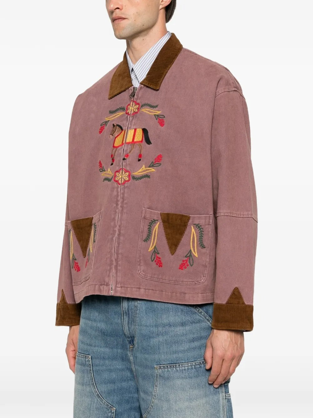 giacca horse crest uomo porpora 