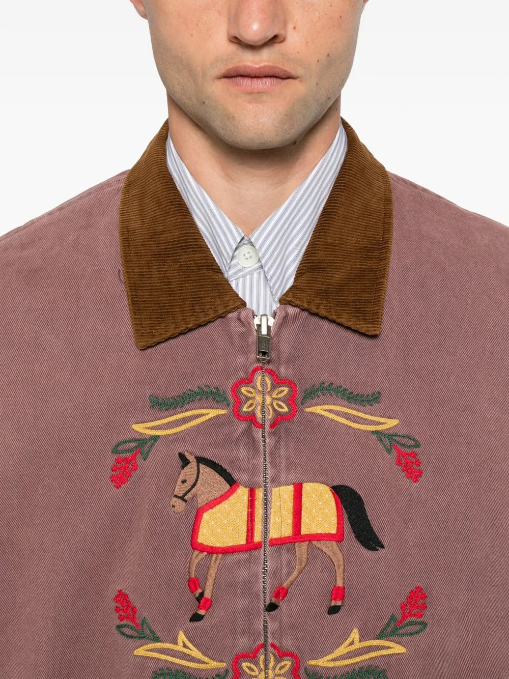 giacca horse crest uomo porpora 