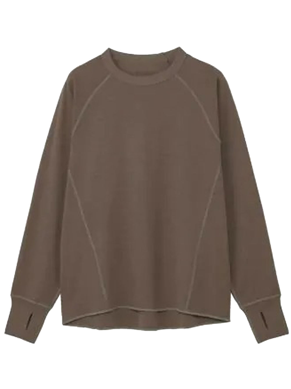 t-shirt l/s flat wf uomo marrone 
