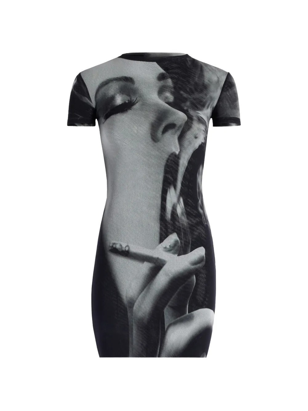 abito corto smoking woman donna nero, grigio e bianco 