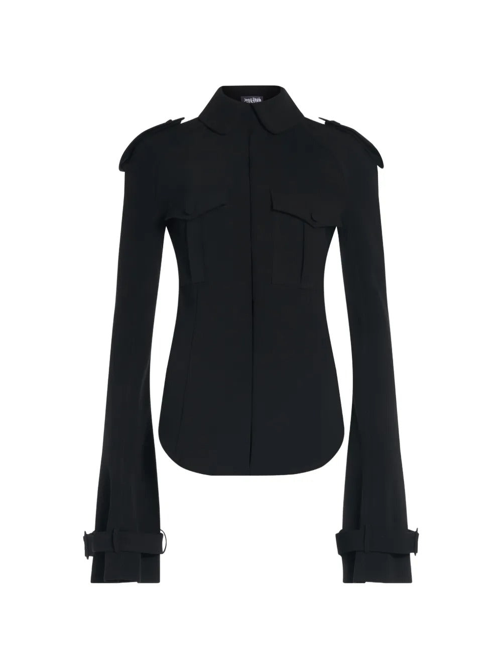 camicia military donna nera 
