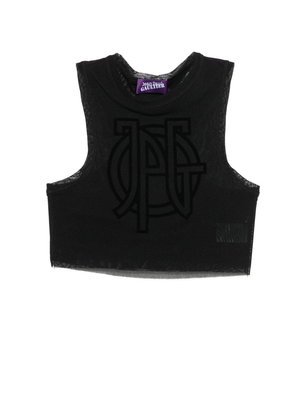 tank top jpg logo flock donna nero 