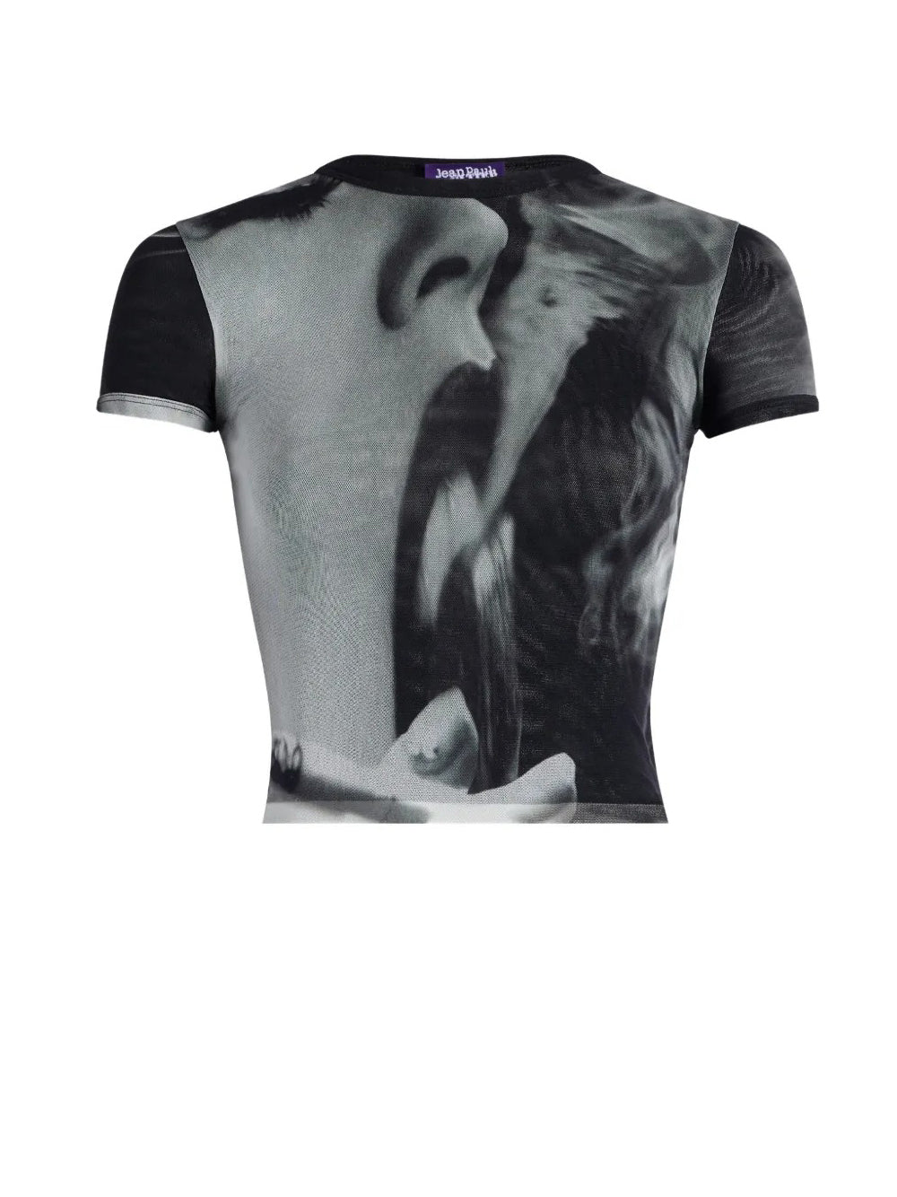 top smoking woman donna nero, grigio e bianco 