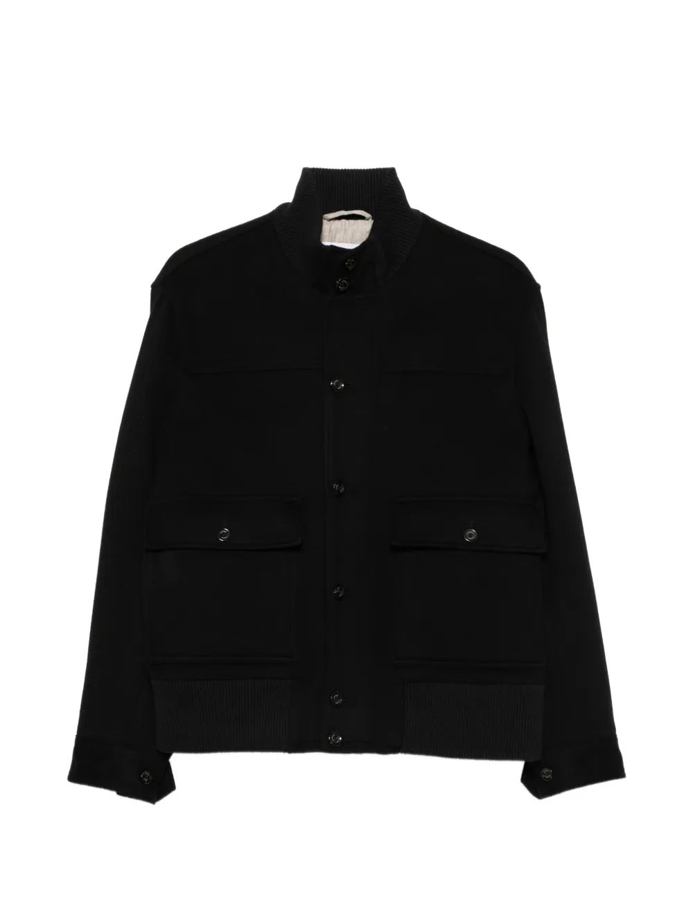 giacca con bottoni uomo nera 