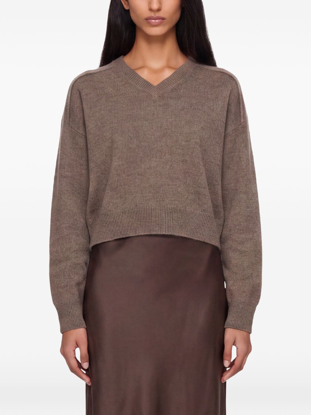 maglione anzor lds donna nero beige scuro 