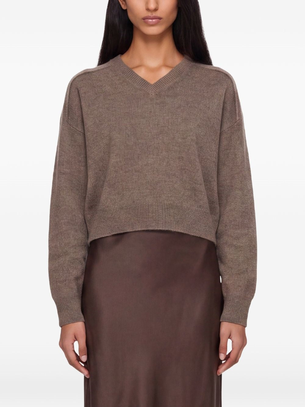 maglione anzor lds donna nero beige scuro 