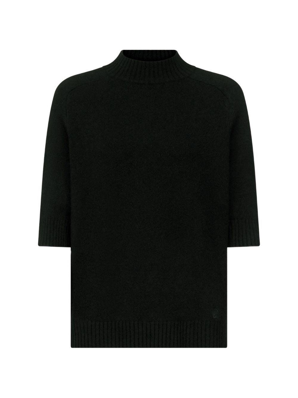 top rurh stand collar donna nero 