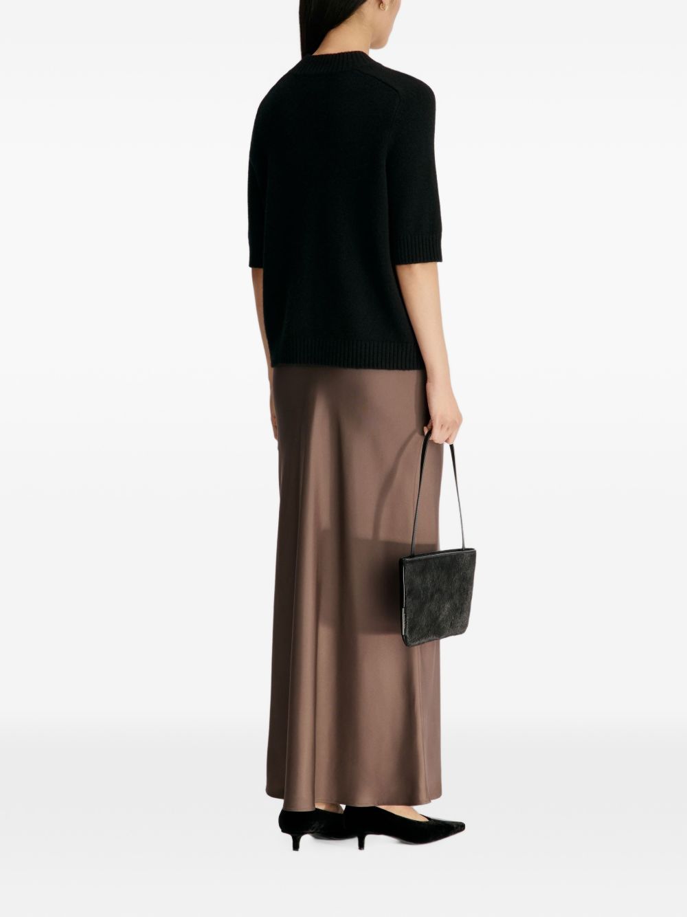 top rurh stand collar donna nero 