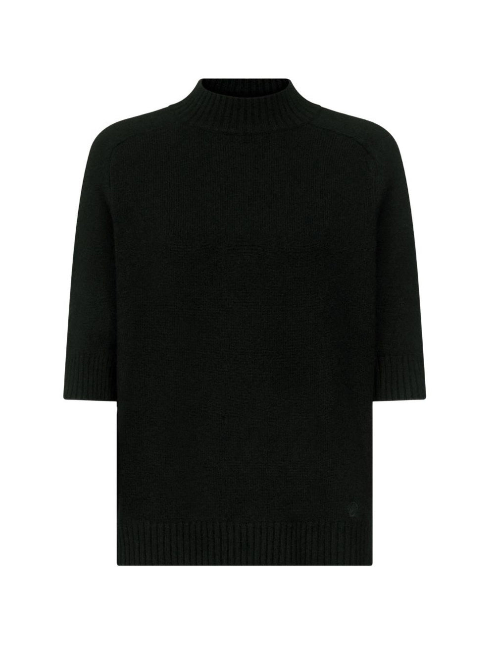 top rurh stand collar donna nero 
